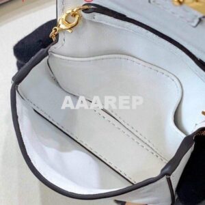 Replica Fendi 7AR844 Nano Baguette Charm White Nappa Leather 2