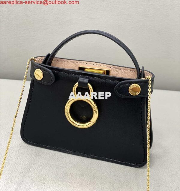 Replica Fendi 7AR993 FENDI PICO PEEKABOO Charm 8385 Black