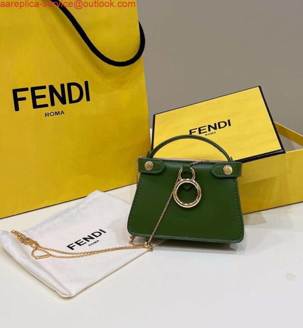 Replica Fendi 7AR993 FENDI PICO PEEKABOO Charm 8385 Green