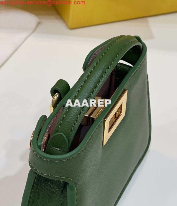 Replica Fendi 7AR993 FENDI PICO PEEKABOO Charm 8385 Green 5