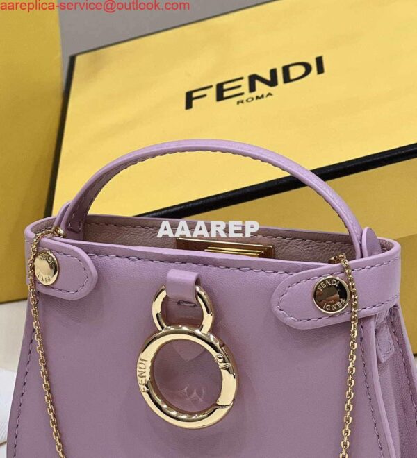 Replica Fendi 7AR993 FENDI PICO PEEKABOO Charm 8385 Purple 5