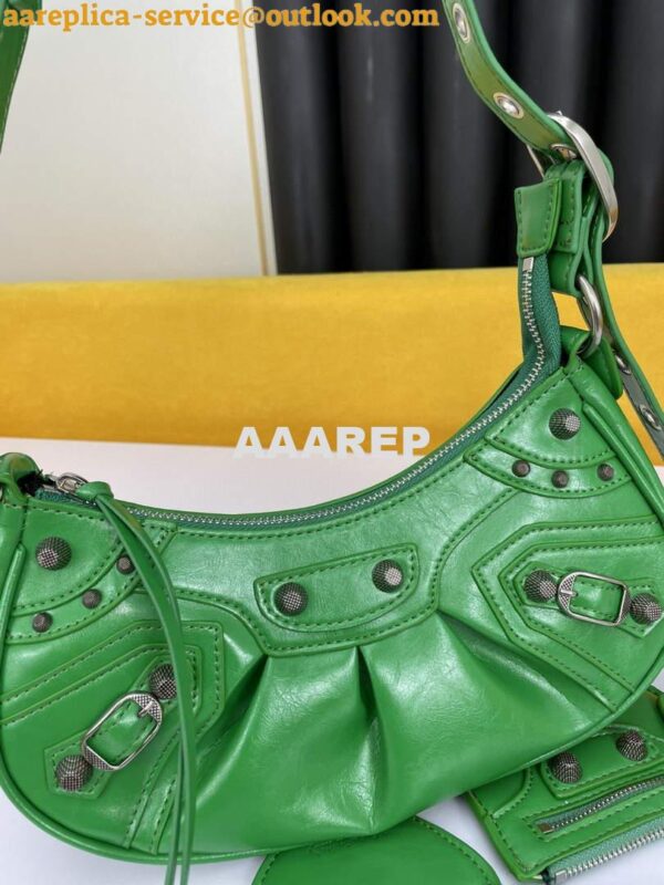 Replica Balenciaga 700940210 Women's Neo Cagole Xs Handbag In Green 6