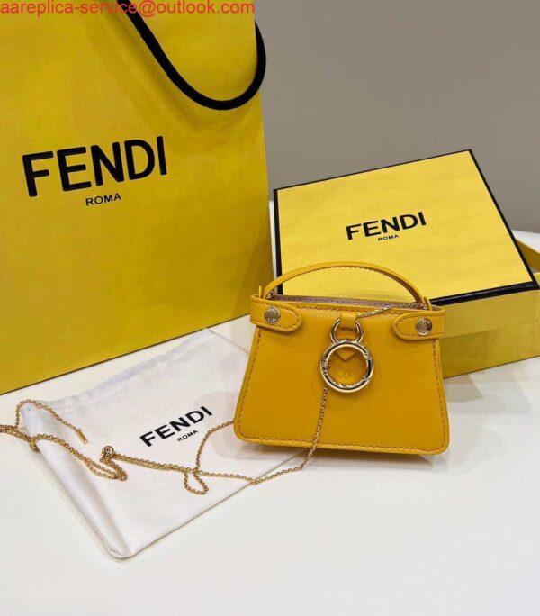 Replica Fendi 7AR993 FENDI PICO PEEKABOO Charm 8385 Yellow