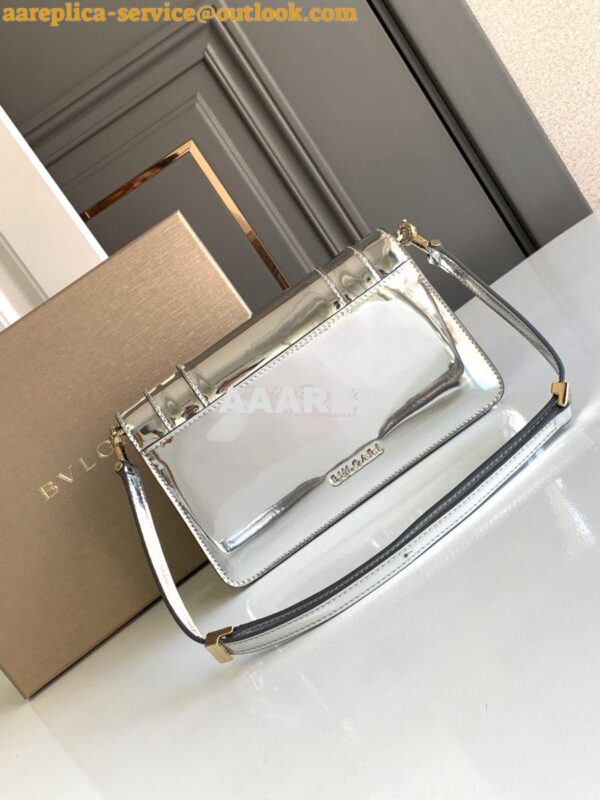 Replica Bvlgari Serpenti Forever East-west Shoulder Bag Mirror calf le 8