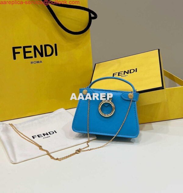 Replica Fendi 7AR993 FENDI PICO PEEKABOO Charm Blue 8385