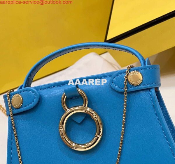 Replica Fendi 7AR993 FENDI PICO PEEKABOO Charm Blue 8385 4