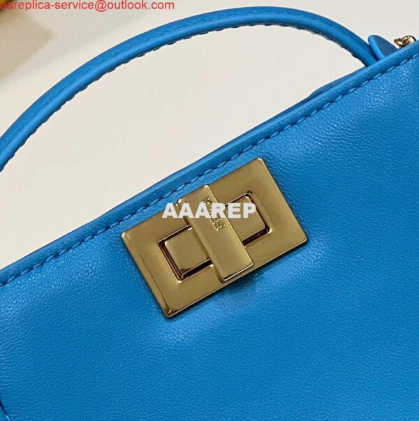 Replica Fendi 7AR993 FENDI PICO PEEKABOO Charm Blue 8385 5