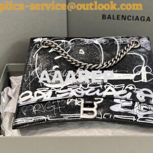 Replica Balenciaga Crush Medium Chain Bag In Printed Graffiti Crushed 2