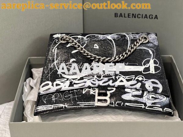 Replica Balenciaga Crush Medium Chain Bag In Printed Graffiti Crushed 4