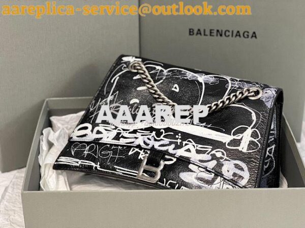 Replica Balenciaga Crush Medium Chain Bag In Printed Graffiti Crushed 6