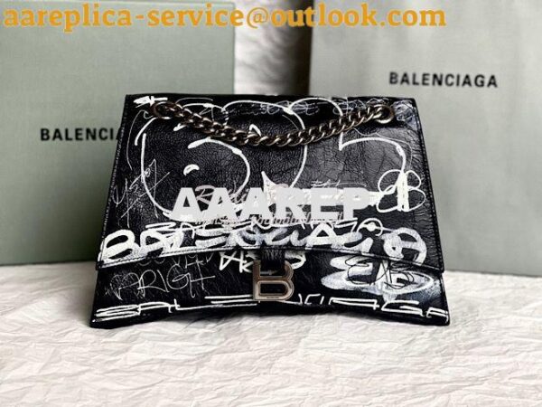 Replica Balenciaga Crush Medium Chain Bag In Printed Graffiti Crushed 7