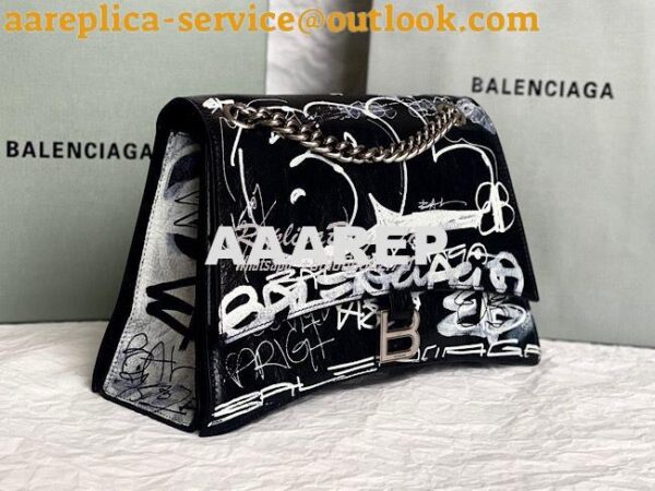 Replica Balenciaga Crush Medium Chain Bag In Printed Graffiti Crushed 8