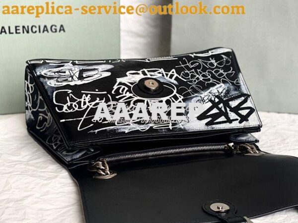 Replica Balenciaga Crush Medium Chain Bag In Printed Graffiti Crushed 13