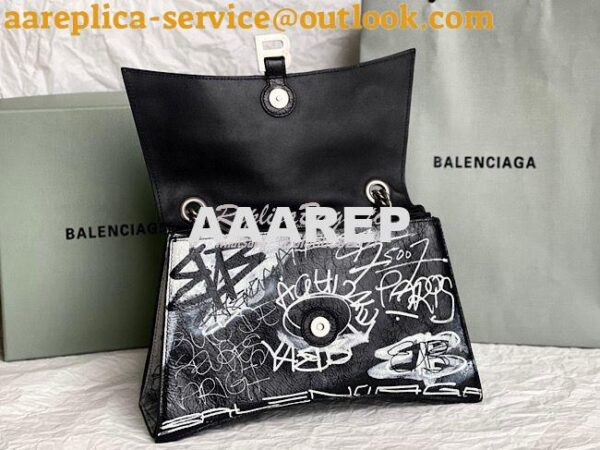 Replica Balenciaga Crush Medium Chain Bag In Printed Graffiti Crushed 14