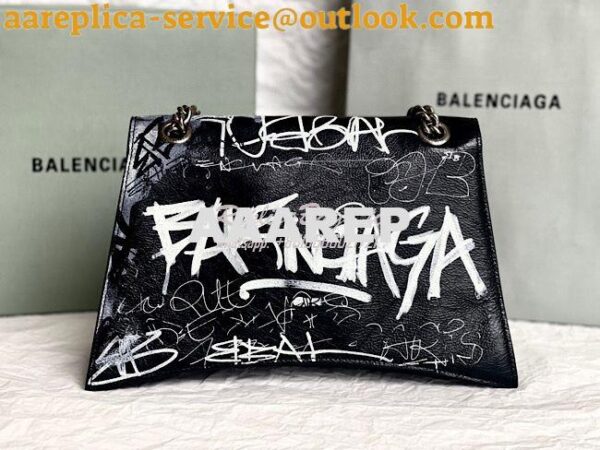 Replica Balenciaga Crush Medium Chain Bag In Printed Graffiti Crushed 16