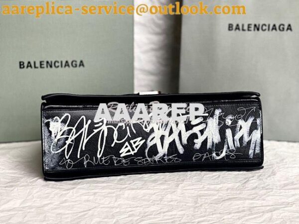 Replica Balenciaga Crush Medium Chain Bag In Printed Graffiti Crushed 17