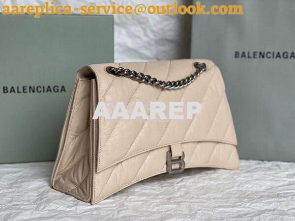 Replica Balenciaga Crush Medium Chain Bag In Quilted Sand Crushed Calf 4