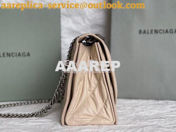 Replica Balenciaga Crush Medium Chain Bag In Quilted Sand Crushed Calf 5