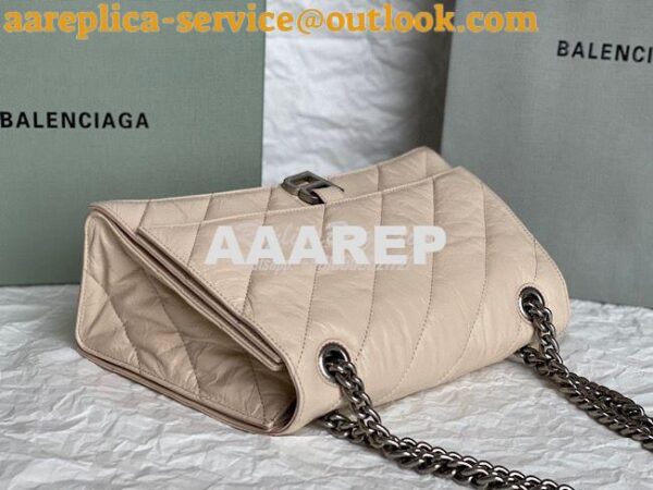 Replica Balenciaga Crush Medium Chain Bag In Quilted Sand Crushed Calf 6