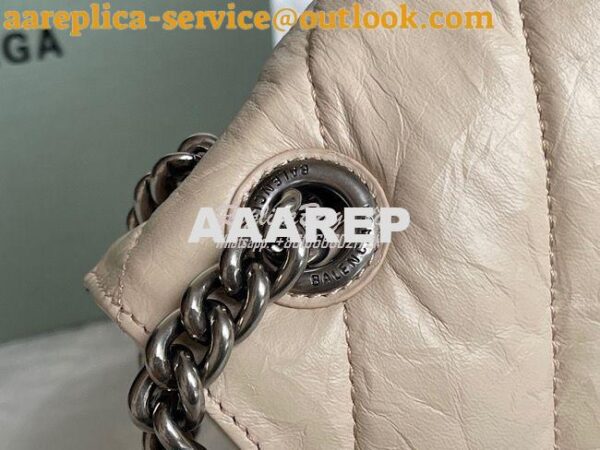 Replica Balenciaga Crush Medium Chain Bag In Quilted Sand Crushed Calf 8