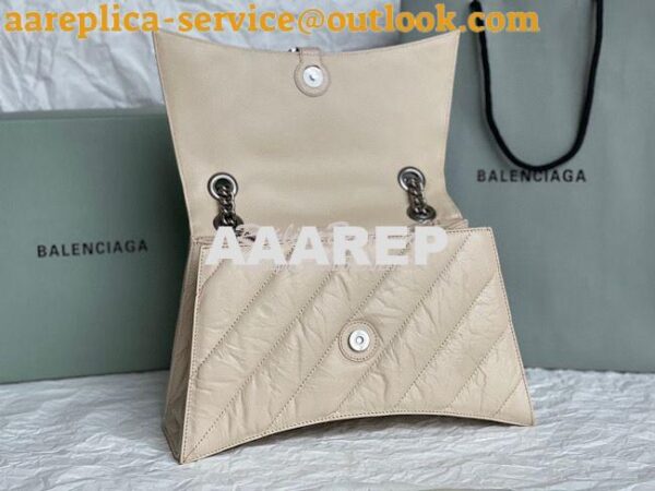 Replica Balenciaga Crush Medium Chain Bag In Quilted Sand Crushed Calf 11