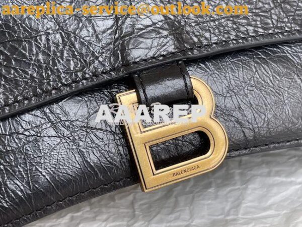 Replica Balenciaga Crush Small Chain Bag In Black Crushed Calfskin 716 8