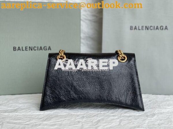 Replica Balenciaga Crush Small Chain Bag In Black Crushed Calfskin 716 15