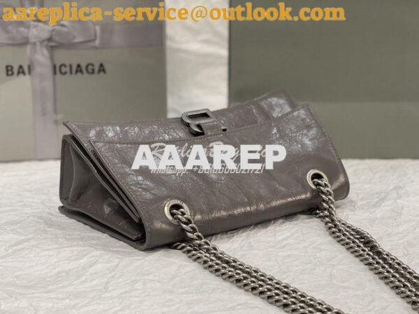 Replica Balenciaga Crush Small Chain Bag In Dark Grey Crushed Calfskin 6