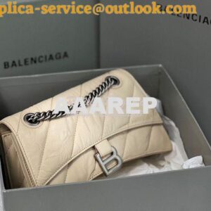 Replica Balenciaga Crush Small Chain Bag In Quilted Sand Crushed Calfs 2