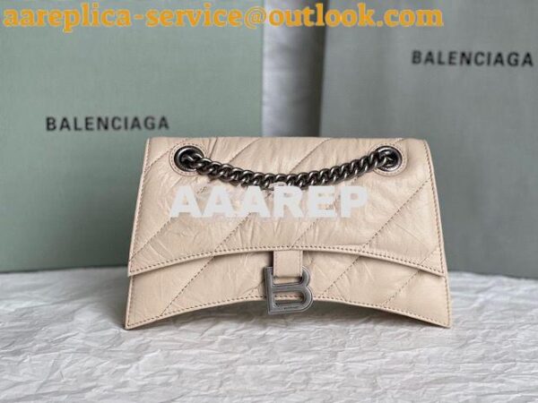 Replica Balenciaga Crush Small Chain Bag In Quilted Sand Crushed Calfs 5