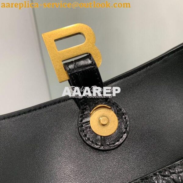 Replica Balenciaga Downtown XS Shoulder Bag in Crocodile Embossed Calf 8