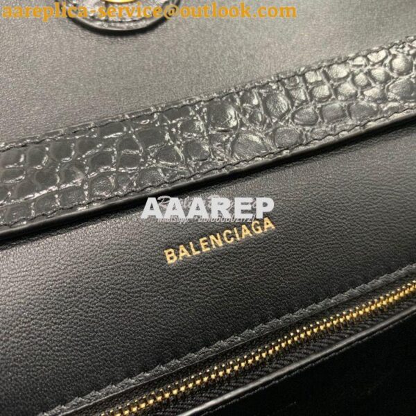 Replica Balenciaga Downtown XS Shoulder Bag in Crocodile Embossed Calf 10