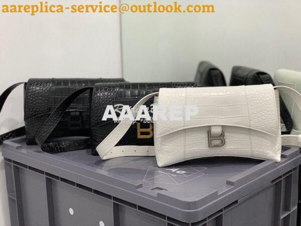 Replica Balenciaga Downtown XS Shoulder Bag in Crocodile Embossed Calf 3