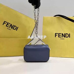 Replica Fendi 7AS173 Fendi First Sight Blue leather Nano bag