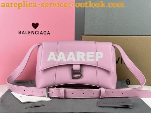 Replica Balenciaga Downtown XS Shoulder Bag in Smooth Calfskin Pink 67 4