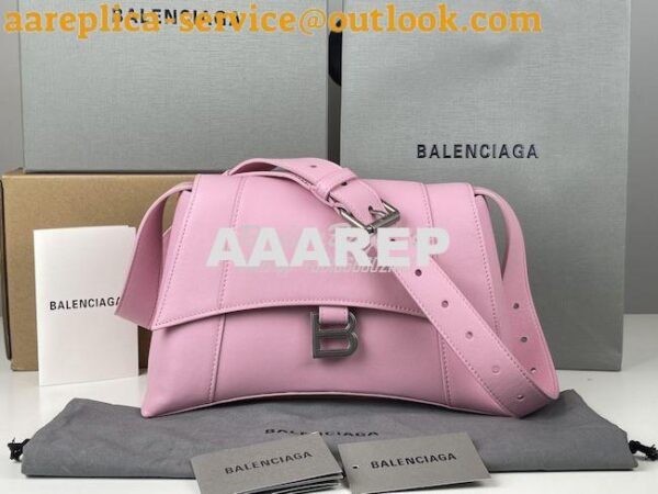 Replica Balenciaga Downtown XS Shoulder Bag in Smooth Calfskin Pink 67 20