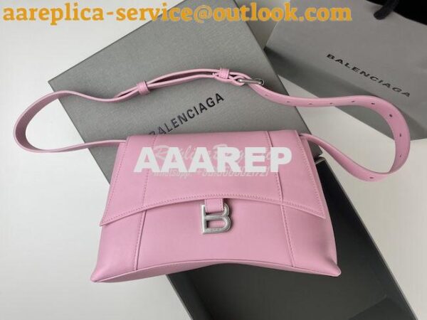 Replica Balenciaga Downtown XS Shoulder Bag in Smooth Calfskin Pink 67 21