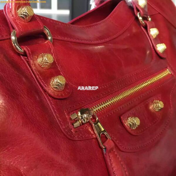 Replica Balenciaga Giant Gold City Claret Red 9