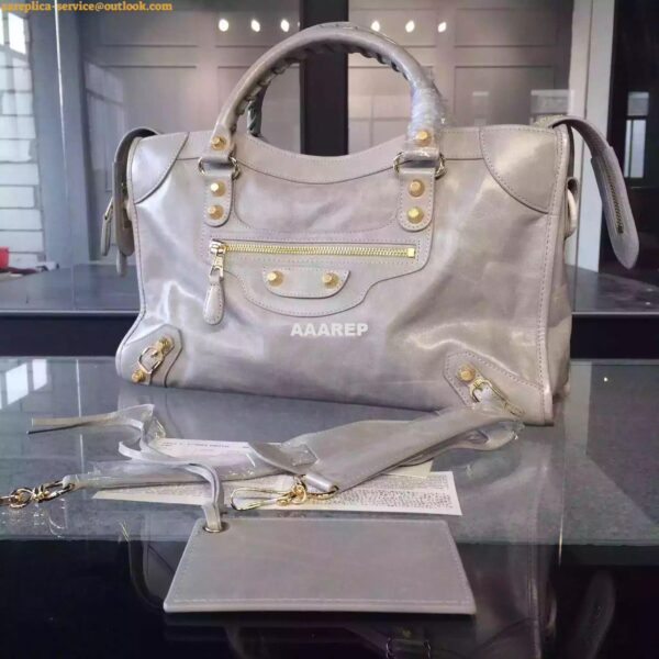 Replica Balenciaga Giant Gold City Pale Grey 4