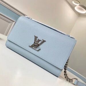 Replica Louis Vuitton Blue Lockme Clutch M56136 BLV694 2