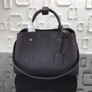 Replica Louis Vuitton Montaigne MM Bag Monogram Empreinte M41048 BLV533 2