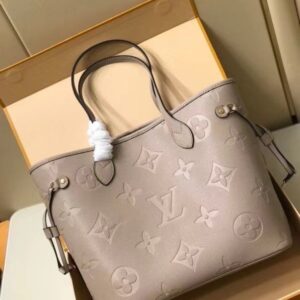 Replica Louis Vuitton Neverfull MM Bag Monogram Empreinte M45686 BLV519 2