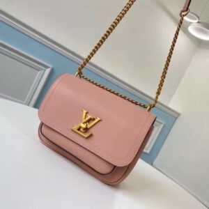 Replica Louis Vuitton Lockme Chain PM Bag In Pink Leather M57071 BLV669 2