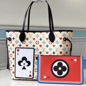 Replica Louis Vuitton Game On Neverfull MM White Bag M57462 BLV348 2