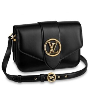 Replica Louis Vuitton LV Pont 9 Bag In Black Calfskin M55948 BLV689