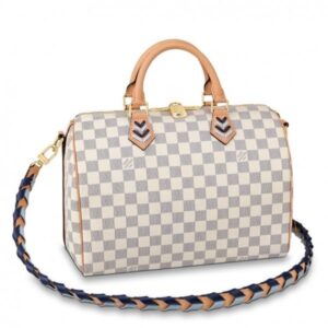 Replica Louis Vuitton Damier Azur Speedy Bandouli??re 30 With Braided Strap N50054 BLV041