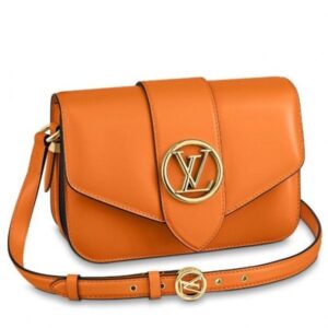 Replica Louis Vuitton LV Pont 9 Bag In Orange Calfskin M55946 BLV687