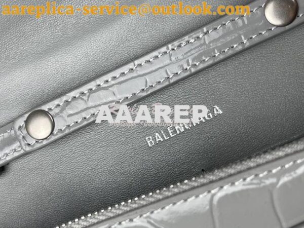 Replica Balenciaga Hourglass Chain Bag in Shiny Crocodile Embossed Lea 11