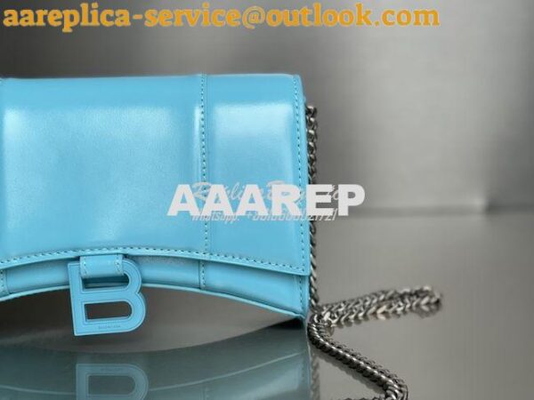 Replica Balenciaga Hourglass Chain Bag in Shiny Crocodile Embossed Lea 17