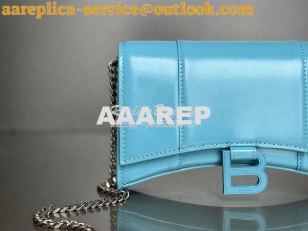 Replica Balenciaga Hourglass Chain Bag in Shiny Crocodile Embossed Lea 18